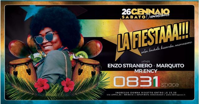Domani si torna a ballare allo 0831 Space di Brindisi con “LaFiestaaa”