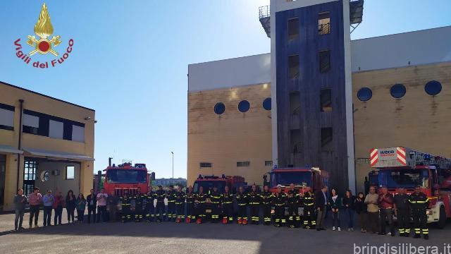Morti tre pompieri: cerimonia a Brindisi