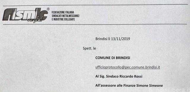 Fismic Confsal:Preoccupazione per livelli occupazionali lavoratori Abaco Brindisi. Richiesta incontro Amministrazione Comunale.