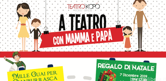BRINDISI.Riparte la stagione teatrale per bambini al Teatro Kopó di Brindisi in Via Sant’Angelo, 67