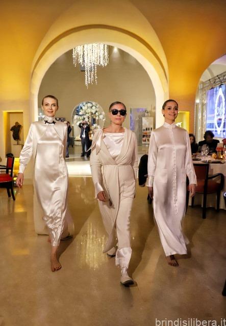 al centro. Angela Bellomo haute couture + due modelle