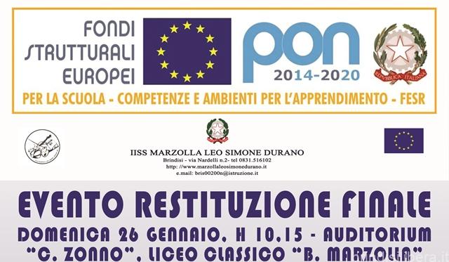 BRINDISI.CHIUSURA UFFICIALE DI ALCUNI PROGETTI PON FSE  DELL’IISS MARZOLLA LEO SIMONE DURANO NELL’ULTIMO OPEN DAY DI DOMENICA 26 GENNAIO.