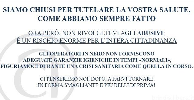 Confartigianato (Br).Contrastare l’abusivismo nel settore acconciatura ed estetica è indispensabile per scongiurare il contagio e salvare tanti posti di lavoro.