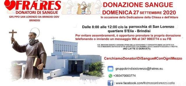 Emergenza sangue, parrocchia San Lorenzo da Brindisi dedicazione della chiesa e dell’altare
