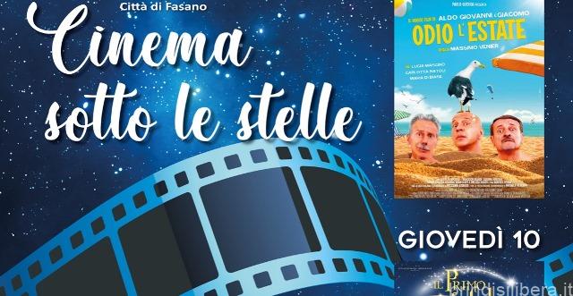 FASANO (Br). Tre appuntamenti in piazza Ciaia con il “Cinema sotto le Stelle”