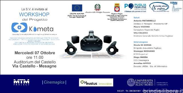 A MESAGNE IL NUOVO WORKSHOP FORMATIVO DEL PROGETTO KOMETA