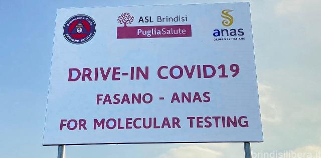 Covid: attivo il secondo drive in a Fasano, completata l’installazione di quello di San Pietro Vernotico