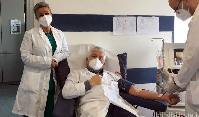 BRINDISI.Perrino: medico dona il plasma per la terza volta