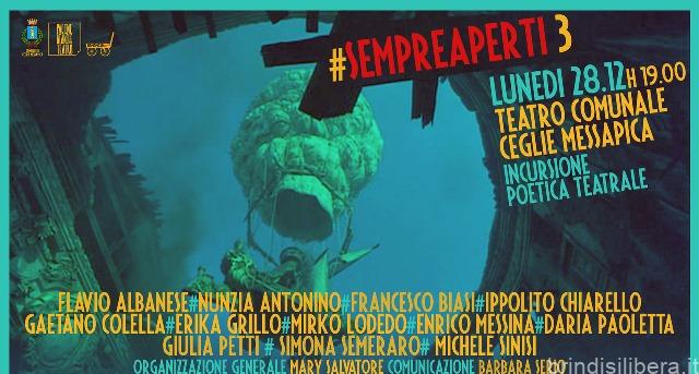 TEATRI SEMPRE APERTI  CEGLIE MESSAPICA | LUNEDI’ 28 DICEMBRE 2020