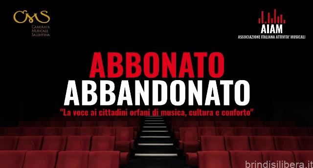 ROMA.AIAM e Camerata Musicale Salentina lanciano la campagna “Abbonato Abbandonato”