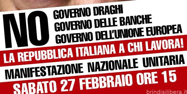 PARTITO COMUNISTA – Puglia:NO AL GOVERNO DRAGHI NO AL GOVERNO DI BANCHE E MULTINAZIONALI NO AL GOVERNO DELL’UNIONE EUROPEA