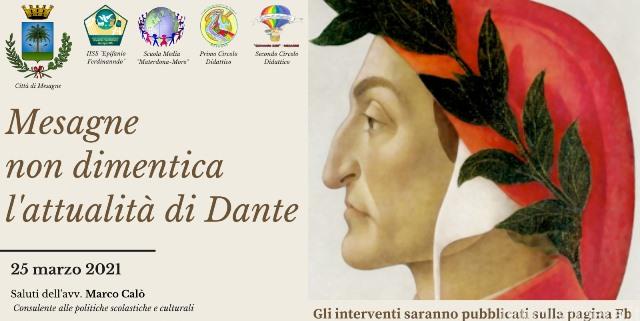 Mesagne non dimentica l’attualità di Dante: sulla pagina fb “Iononmispengo” il contributo del prof. De Mauro e degli studenti