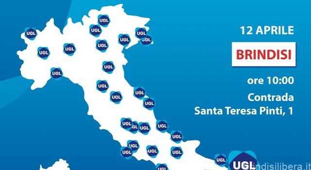 A Brindisi arriva il tour nazionale dell’UGL “Il Lavoro Cambia anche Noi!” verso il Primo Maggio  Lunedì 12 aprile 2021  Ore 10.00  Stabilimento di Leonardo  Brindisi