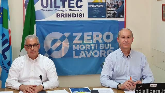 Sicurezza e salute sui luoghi di lavoro, l’iniziativa di UILTEC Brindisi