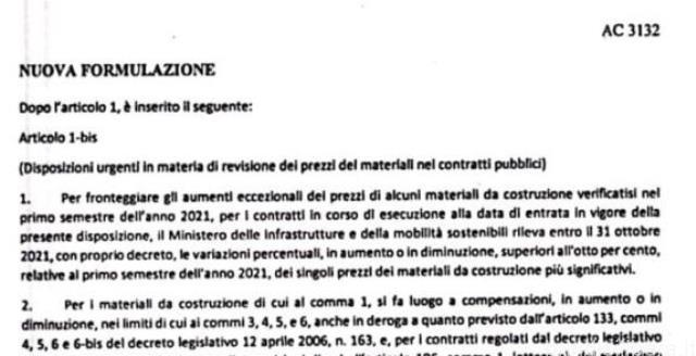 CARO MATERIALI – ANCE BRINDISI ATTIVA SPORTELLO INFORMATIVO PER LE IMPRESE ASSOCIATE: BISOGNA FAR PRESTO!