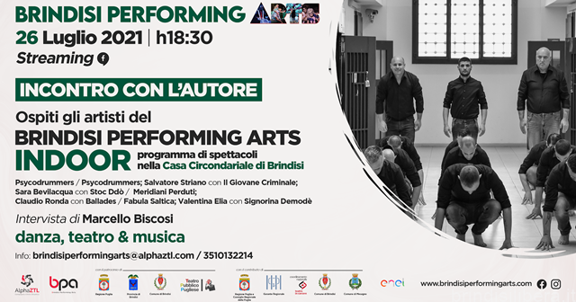 Brindisi Performing Arts Festival, settimo incontro con l’autore
