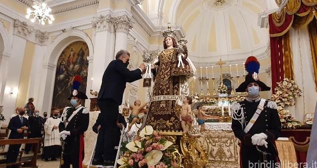 Mesagne (Br).Discorso del Sindaco Matarrelli per la consegna delle chiavi alla Protettrice