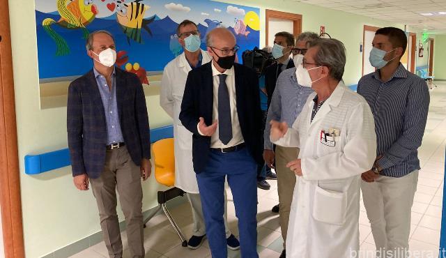 Francavilla Fontana (Br).Ospedale Camberlingo, l’assessore regionale Lopalco e il direttore generale Pasqualone in visita ai nuovi reparti e cantieri