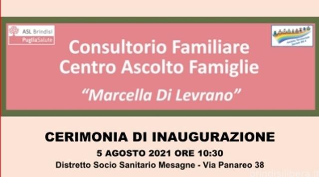 Inaugurazione del servizio di Centro Ascolto Famiglie a Mesagne