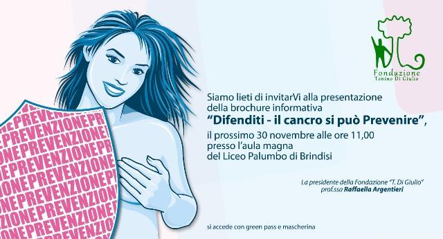 BRINDISI.“Difenditi – il cancro si può prevenire”
