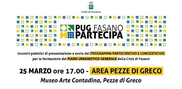 Fasano (Br).Piano urbanistico generale,  venerdì 25 marzo terzo tavolo di confronto con la città