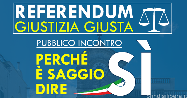 Pubblico incontro Referendum Giustizia a Cisternino