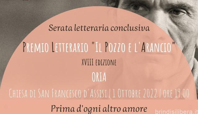 Oria (Br).Serata letteraria “Prima d’ogni altro amore”