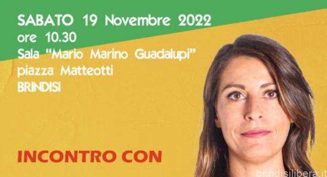 Sabato 19 novembre 2022 Elisabetta Piccolotti a Brindisi per un Incontro pubblico
