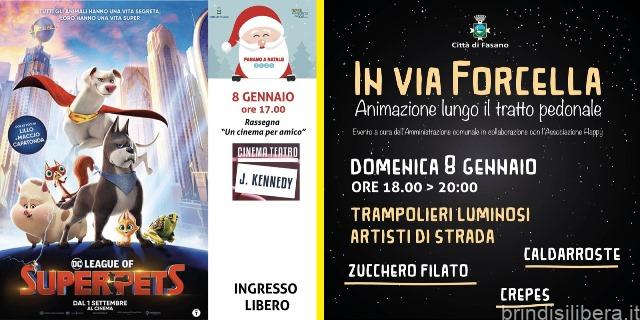Fasano (Br).Con due eventi, l’8 gennaio si chiude il Natale dei bambini