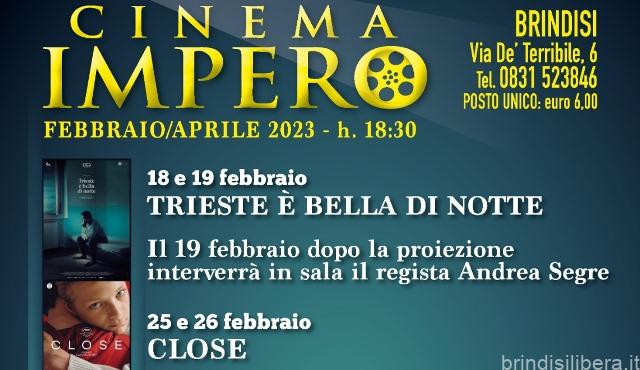 BRINDISI.AL CINEMA TEATRO IMPERO SEI FILM D’AUTORE IN UNA RASSEGNA