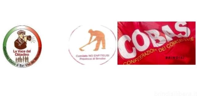 San Vito dei Normanni (Br).Cobas: Istanza Ministri su problema arneo dai comitati