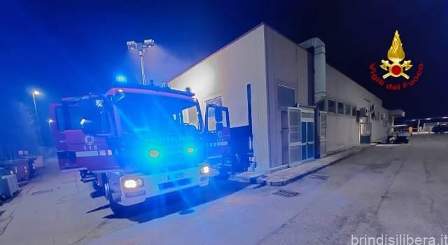 BRINDISI.Incendio nello stabilimento Leonardo.Un boiler andato probabilmente in corto