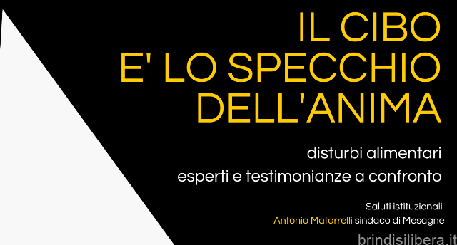 “Il cibo è lo specchio dell’anima” a Mesagne e in diretta live