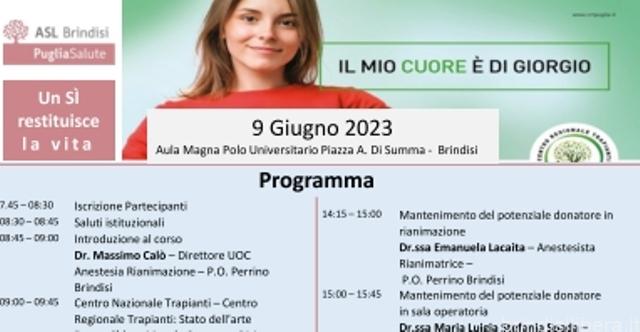 BRINDISI.Un Sì restituisce la vita: congresso scientifico su donazione e trapianto