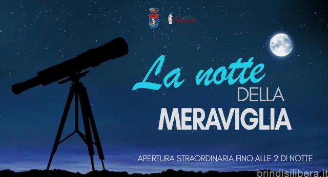 “Notte della meraviglia”: serata sotto le stelle il 27 luglio presso il Castello di Carovigno