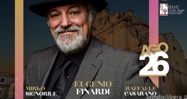 Francavilla Fontana (Br).Il 26 agosto Eugenio Finardi in concerto