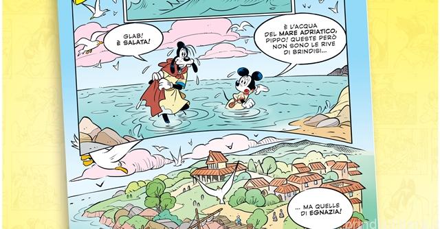 TOPOLINO FA TAPPA ED EGNAZIA,  IN OMAGGIA ALLA VIA APPIA-TRAIANA