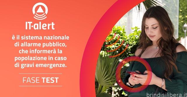 Fasano (Br).It-Alert, al via test del nuovo sistema  di allarme pubblico in Puglia
