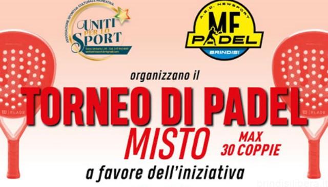 Brindisi, tutto pronto per il Torneo di Padel di beneficenza a favore della raccolta fondi “Un Mezzo per la Vita”.