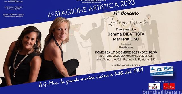 Il duo Dibattista-Liso in concerto a Francavilla Fontana  Domenica 17 dicembre 2023 ore 18.30