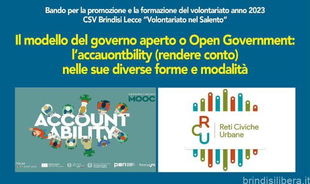 BRINDISI.”Governo Aperto e Accountability: Un Corso Formativo per Affrontare le Sfide del Cambiamento”