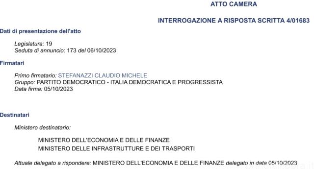 BRINDISI.Trasporti, Stefanazzi (PD): Governo fermi ENAV. Mia interrogazione senza risposta da ottobre.