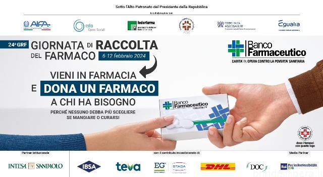 Da oggi al 12/02 a Brindisi e provincia torna la Giornata di Raccolta del Farmaco