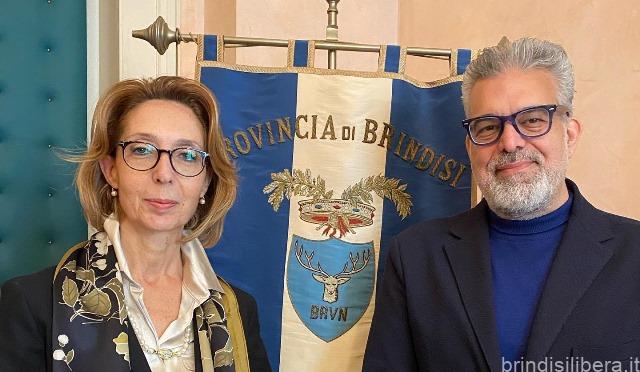 BRINDISI.Il Presidente della Provincia Matarrelli saluta il Prefetto Laicona