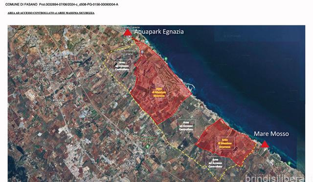 Piano sicurezza G7 Fasano: disposizioni particolari per il territorio di Fasano