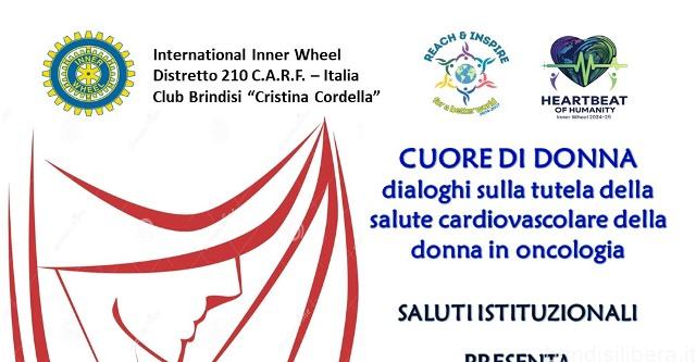 “Cuore di Donna: Evento a Brindisi sulla Salute Cardiovascolare Femminile in Oncologia – Sabato 21 Settembre 2024”