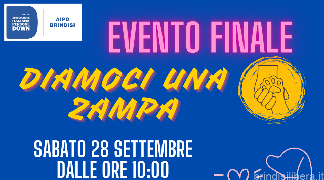 AIPD Brindisi: Festa di chiusura del progetto “Diamoci una Zampa”