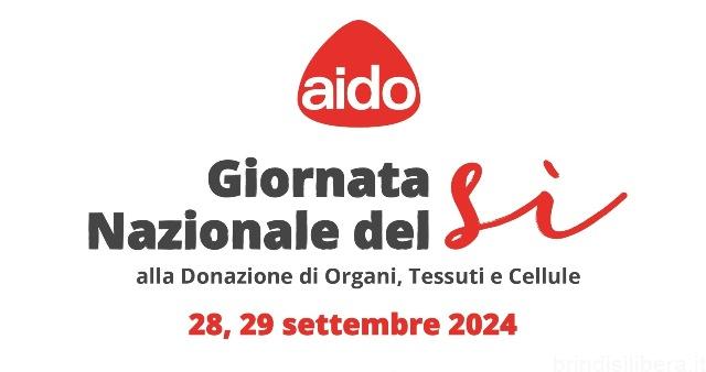 BRINDISI.La Giornata Nazionale AIDO quest’anno si svolgerà nei giorni 27, 28 e 29 settembre.
