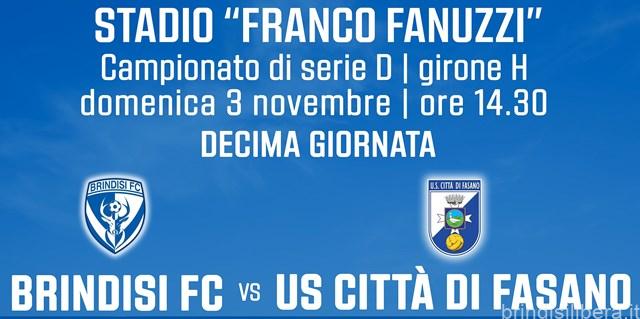 BRINDISI FC – US CITTÀ DI FASANO: NON PIÙ DI 200 I TIFOSI DEL FASANO AL “FANUZZI”