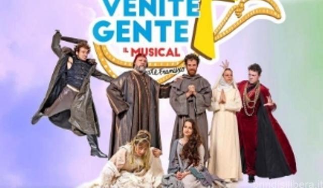 BRINDISI.Stefano Dilauro interprete del Musical Forza Venite Gente incontra gli alunni della SSPG Marzabotto-Virgilio